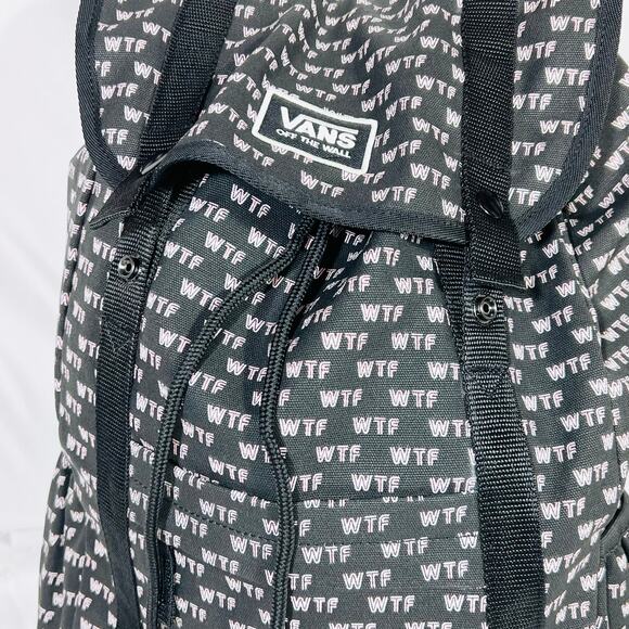 Vans Caravaner Final Lap WTF Backpack Book Bag School Sporty Realm Plus New - Picture 4 of 8